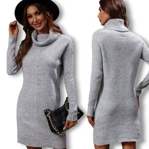 Candie's Turtleneck Soft Knitted Sweater Dress Bodycon